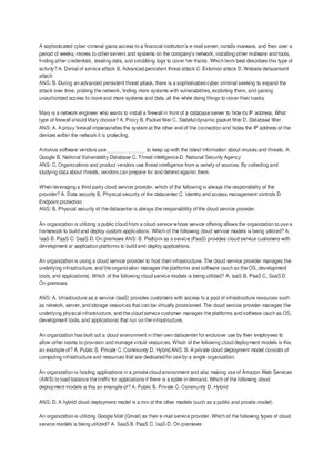 Cybersecurity Principles and Networking Fundamentals (Answer Key) Part 4