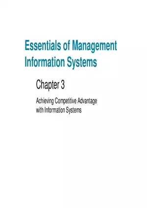 Achieving Competitive Advantage Part 1