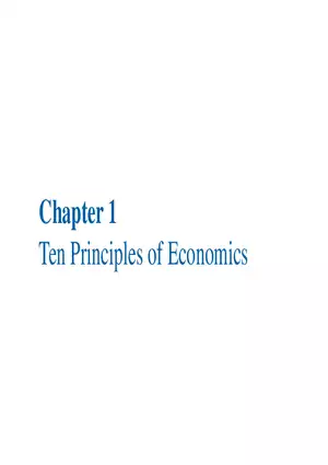 Ten Principles of Economics