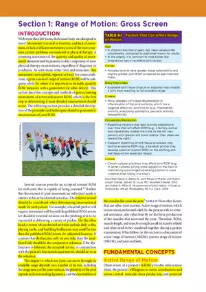 Range of Motion Gross Screen