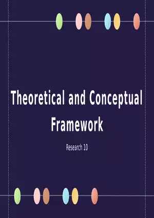 Theoretical and Conceptual Framework Research 1
