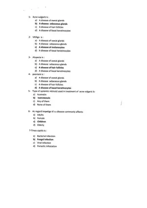 Common Dermatological Disorders and Their Characteristics