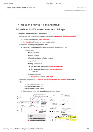 Biology1A03: Theme 5 Module 3