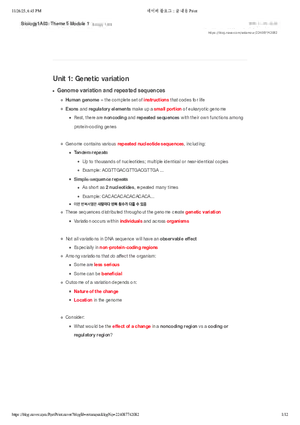 Biology1A03: Theme 5 Module 1