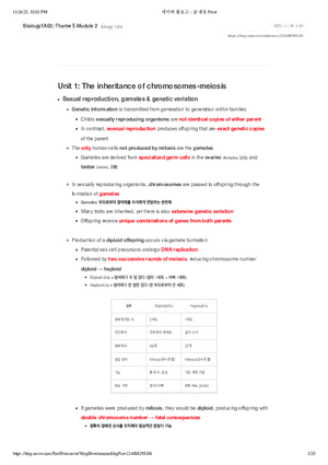 Biology1A03: Theme 5 Module 2