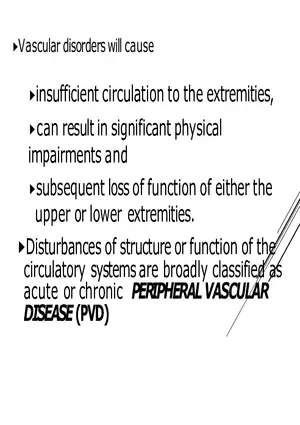 Vascular Disorders Will Cause
