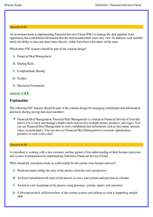 Salesforce Financial Services Cloud Exam Answers 4