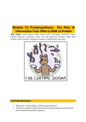 The Central Dogma of Molecular Biology