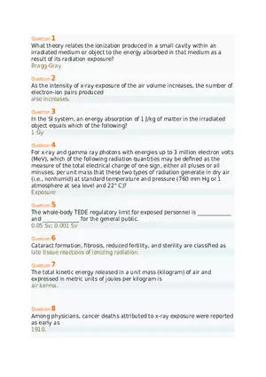 Radiation Physics and Protection - Key Concepts