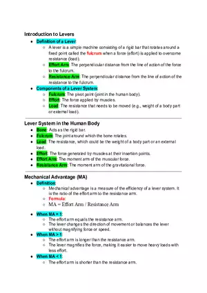 Introduction to Levers