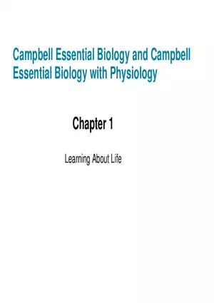 Campbell Essential Biology and Campbell Essential Biology with Physiology