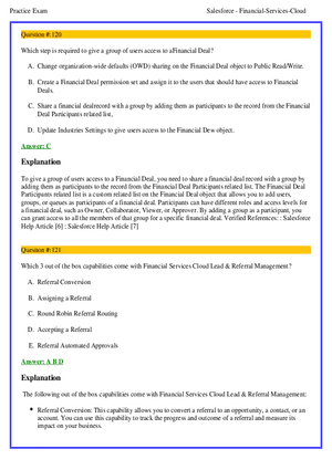 Salesforce Financial Services Cloud Exam Answers 8