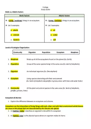 Biotic vs. Abiotic Factors