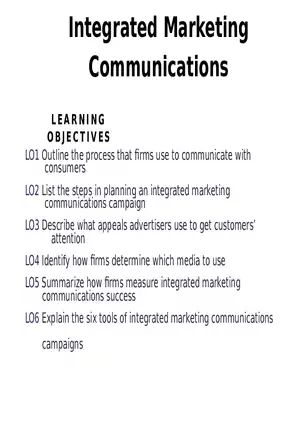 Integrated Marketing Communications Part 1