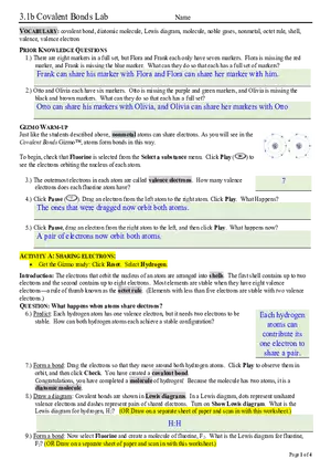 3.1b Covalent Bonds Lab