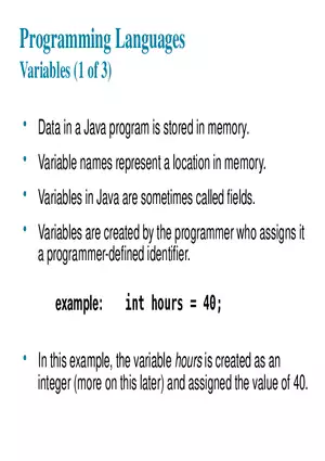 Starting Out With Java 7th Edition Lecture 4