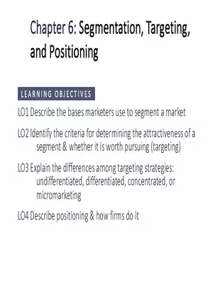 Segmentation, Targeting, and Positioning