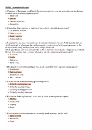 Introduction to Security Module 1