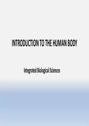 Integrated Biological Sciences (Human Body)