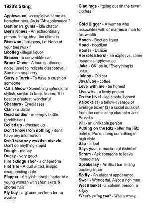 1920’s Slang