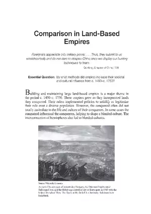 Comparison of Land-Based Empires