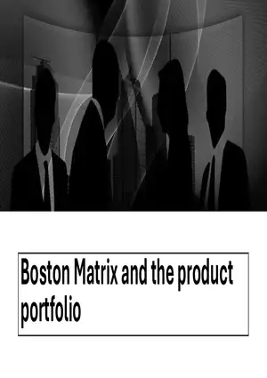 Boston Matrix and the Product Portfolio