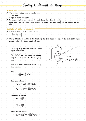 Unit 1: Bending and Stresses in Beams