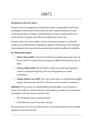 Forensic Science Key Historical Examples