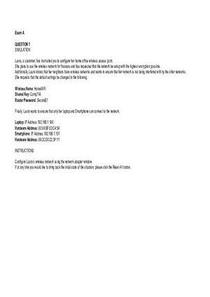 Secure Wireless Network Configuration Simulation Part 1