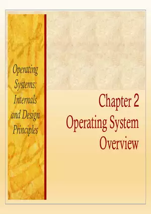 Operating System Overview Internals and Design Principles