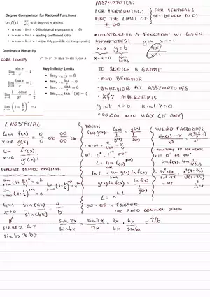 Exam 31 - Degree Comparison for Rational Functions
