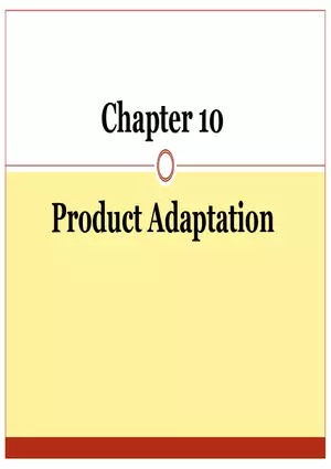 Standardization Versus Adaptation
