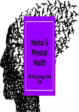 Mental and Physical Health Chapter 5 Part 1