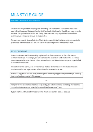 MLA Style Guide