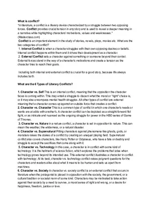 Internal and External Conflict