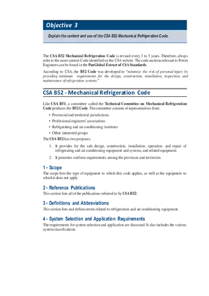 CSA B52 Mechanical Refrigeration Code