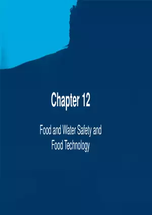 Food and Water Safety and Food Technology