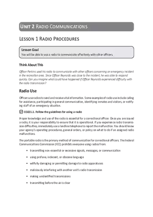 Radio Communication Procedures