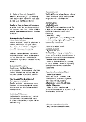 The Racial Contract  Charles Mills