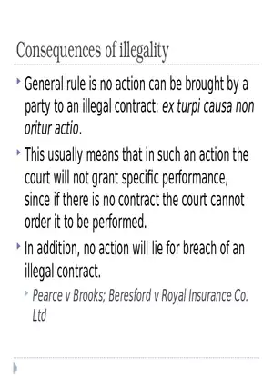 Illegal Contracts Lecture 5