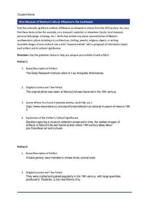 3.9 Mexican Cultural Influence