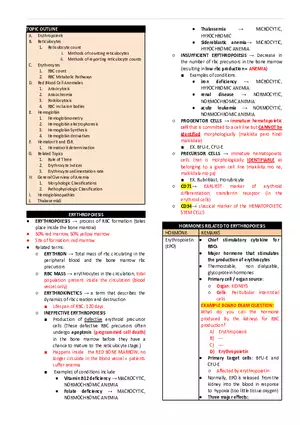 Erythropoiesis and Reticulocytes