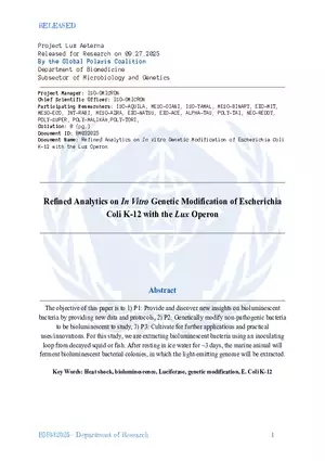 Bioluminescent Bacteria