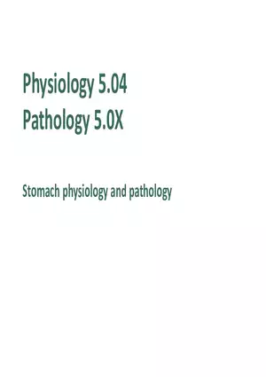 Physiology and Pathology