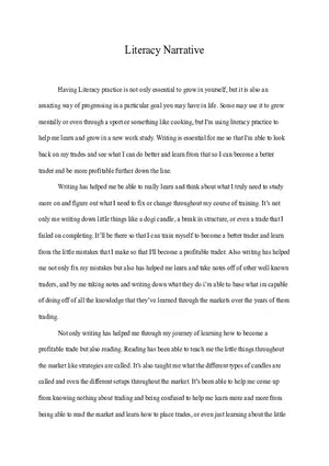 Literacy Narrative