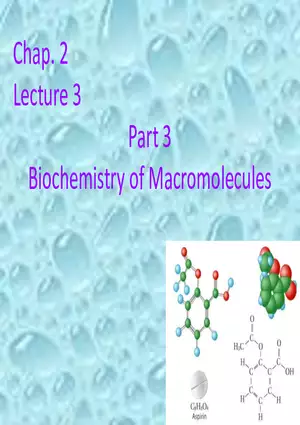 Part 3 Biochemistry of Macromolecules