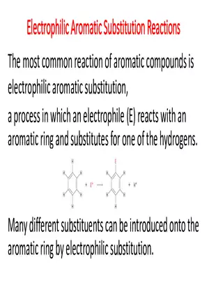 Electrophilic Aromatic Substitution Reactions