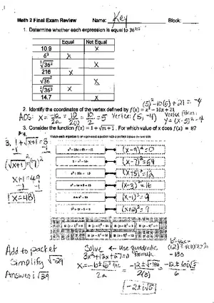 Evaluating Expressions and Identifying Vertex Coordinates