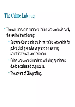 Criminalistics - An Introduction to Forensic Science Part 2