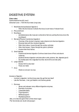 Gastrointestinal Tract (GL Tract)